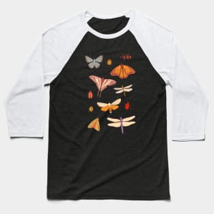 Retro Butterflies, Beetles, and other Bugs Baseball T-Shirt